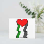 Liefde 4 Palestina! Briefkaart (Staand voorkant)