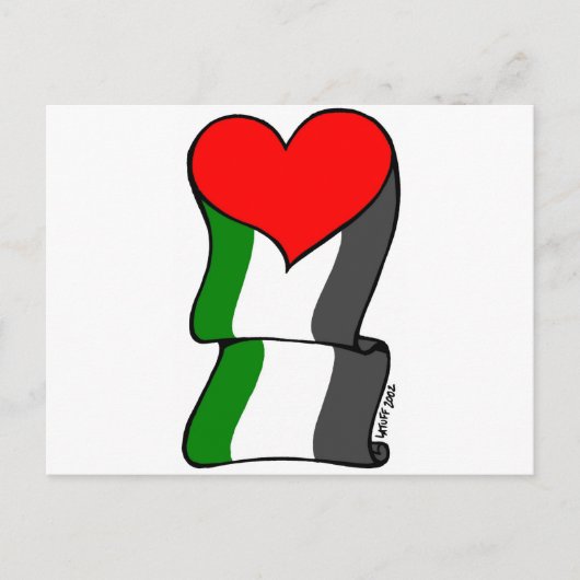 Liefde 4 Palestina! Briefkaart (Voorkant)