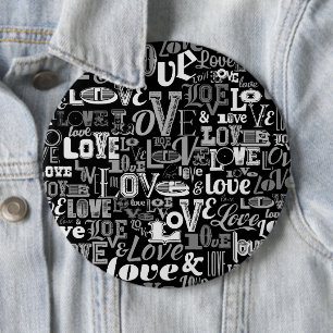 Liefde 4 ronde button 6,0 cm