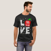 Liefde 4e klas Apple 1 T-shirt (Voorkant volledig)