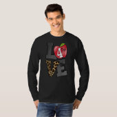 Liefde 4e klas Apple Leopard eerste dag van school T-shirt (Voorkant volledig)