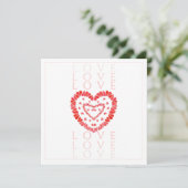 LIEFDE 5,25" platte vierkante kaart (Staand voorkant)