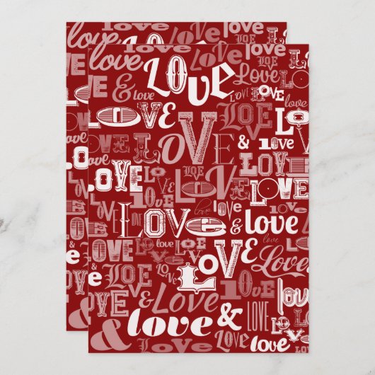 Liefde 5 bedankkaart (Voorkant / Achterkant)