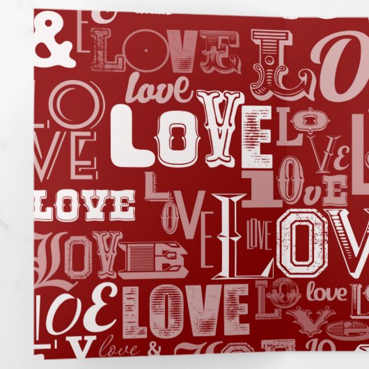 Liefde 5 drieluik wenskaart (Binnenzijde eerst)