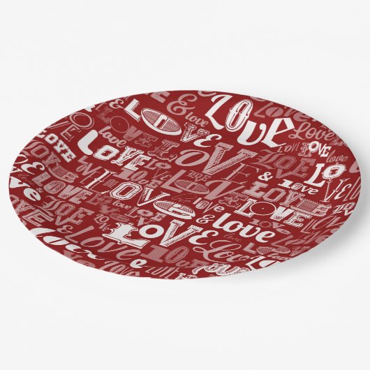 Liefde 5 papieren bordje (Gekanteld)