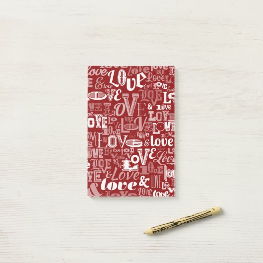 Liefde 5 post-it® notes (Op bureau)