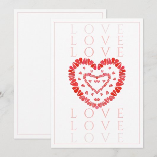 LIEFDE 5x7 vlakke kaart (Voorkant / Achterkant)
