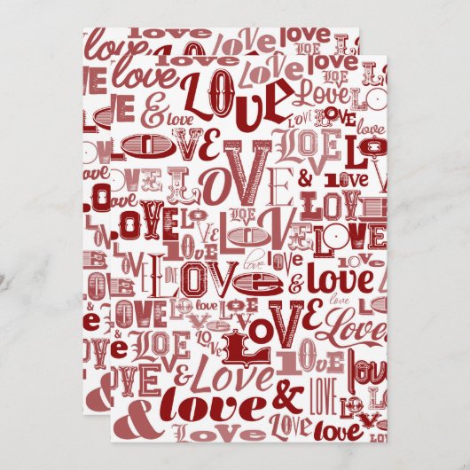 Liefde 6 bedankkaart (Voorkant / Achterkant)