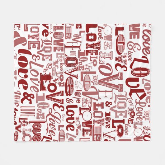 Liefde 6 fleece deken (Voorkant (Horizontaal))