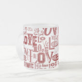 Liefde 6 matglas koffiemok (Voorkant links)