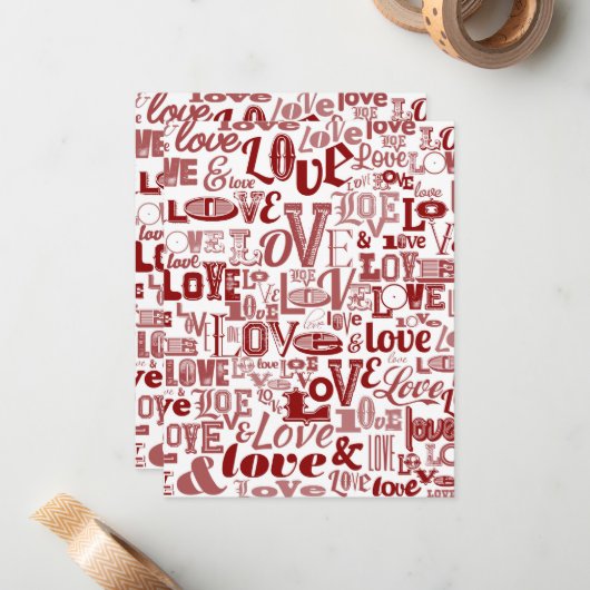 Liefde 6 notitiekaartje (Voorkant / Achterkant in situ)