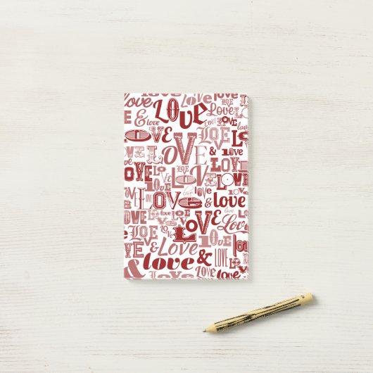 Liefde 6 post-it® notes (Op bureau)