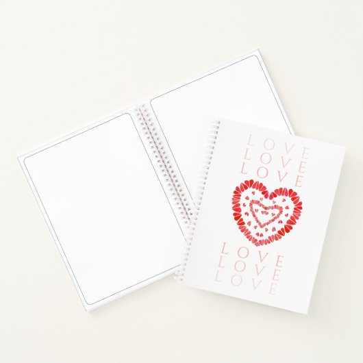 LIEFDE 8.5x11 Spiraal Notitieboek (Binnen)