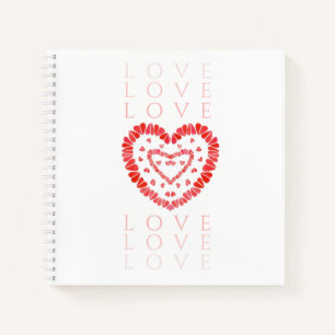 LIEFDE 8.5x8.5 Spiraalvormig Notitieboek
