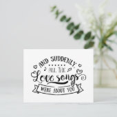 Liefde, aan je denken, Miss You, Wedding Briefkaart (Staand voorkant)