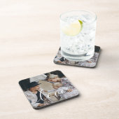 'Liefde' Aangepaste familiefoto met eigen naam Bier Onderzetter (Rechterzijde)