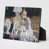 'Liefde' aangepaste familiefoto met eigen naam Fotoplaat (Zijkant)