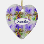 Liefde aangepaste meisjesnaam bloemensieraad keramisch ornament (Rechts)