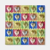 Liefde Aardappel Chips Regenboog kleuren Retro pat Magneet (Voorkant)