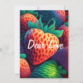Liefde aardbeienkaart voor liefhebbers feestdagenkaart (Voorkant)