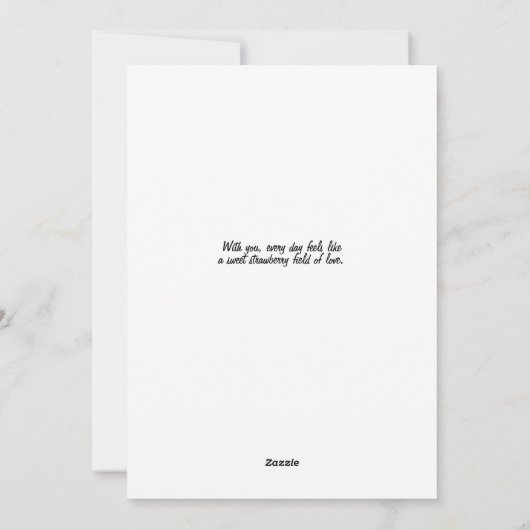 Liefde aardbeienkaart voor liefhebbers feestdagenkaart (Achterkant)