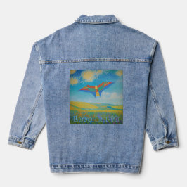 Liefde Aarde AI Kunst Vlieger In Hemel Denim Jacket