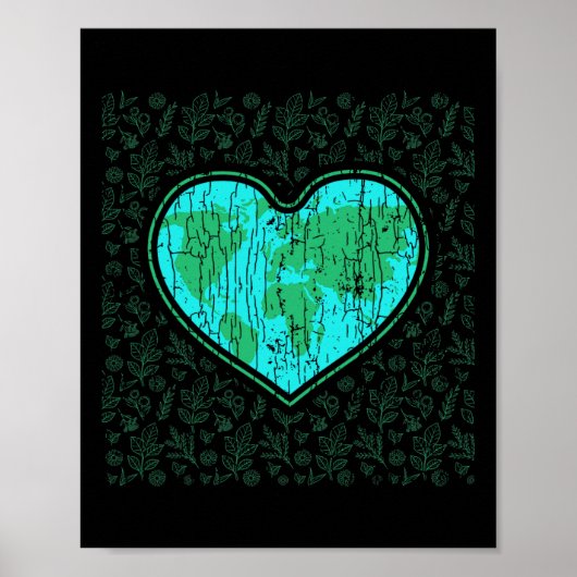 Liefde Aarde Grappig Dag van de Aarde Red onze Pla Poster (Voorkant)