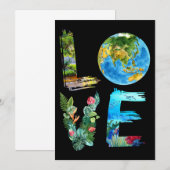 Liefde Aarde Kinder Dag van de Aarde Dagelijks Mil Kaart (Voorkant / Achterkant)