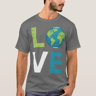 Liefde Aarde Wereld Liefde en Red vriend T-shirt