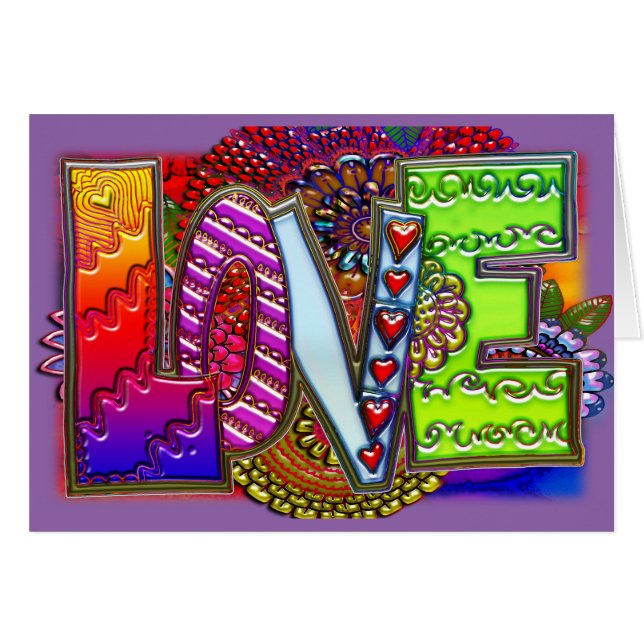 Liefde abstracte bloemkunst (Voorkant Horizontaal)