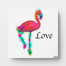 Liefde - Abstracte Flamingo Step Fotoplaat