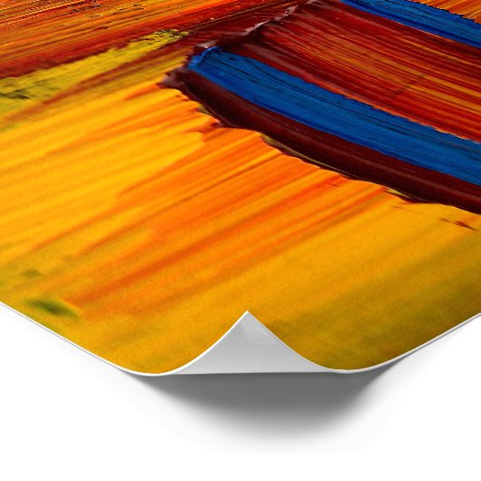 Liefde Abstracte hartolie pasta Poster (Hoek)