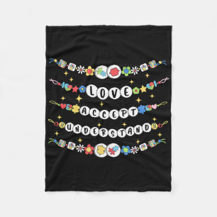Liefde Accepteer Begrijp Autisme Beaded Bra Fleece Deken