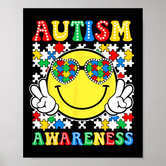 Liefde Accepteer Begrijp Autisme Bewustzijn Onders Poster (Voorkant)