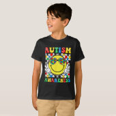 Liefde Accepteer Begrijp Autisme Bewustzijn Onders T-shirt (Voorkant volledig)
