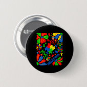 Liefde Accepteer Begrijp Autisme Boho Bloem Ronde Button 5,7 Cm (Voorkant /achterkant)