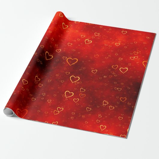 Liefde achtergrond op cadeaupapier (Uitgerold)