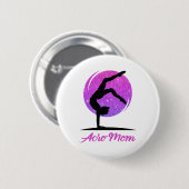 Liefde Acro Yoga, Acro Dans, Acro Danser Moeder Ronde Button 5,7 Cm (Voorkant /achterkant)