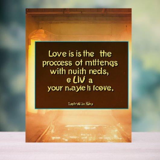 Liefde Acryl Bord (Neutraal)