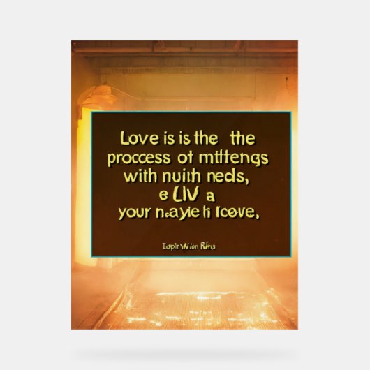 Liefde Acryl Bord (Voorkant)