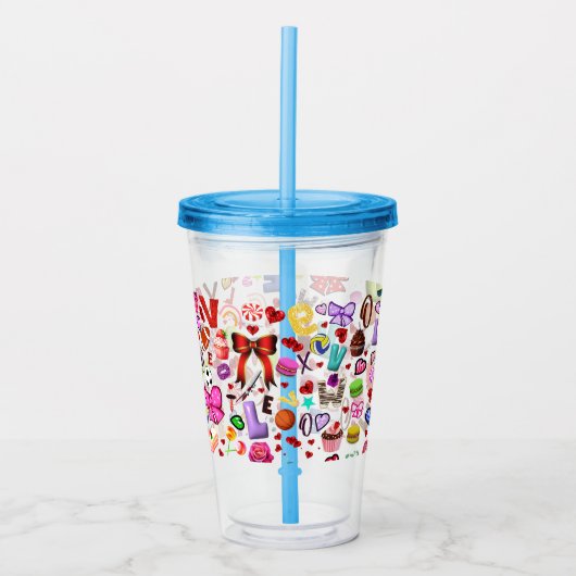 Liefde Acryl Drinkbeker (Voorkant)