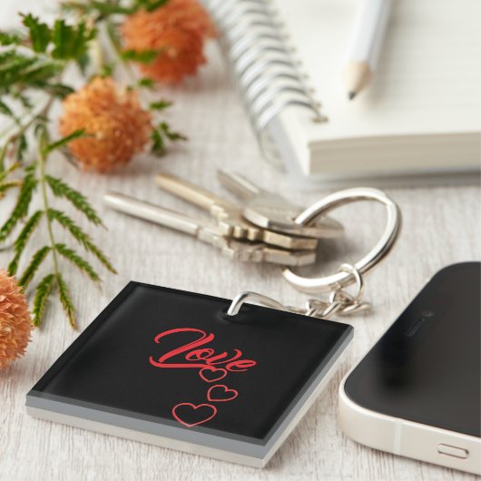 Liefde Acryl Sleutelhanger (Voorkant Rechts)