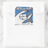 Liefde, adopteer Shelter Cats Vierkante Sticker (Tas)