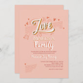 Liefde adoptie aankondiging/Partij Aankondiging (Voorkant / Achterkant)