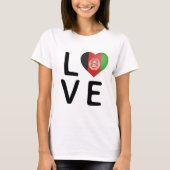 Liefde - Afghaanse vlag T-shirt (Voorkant)