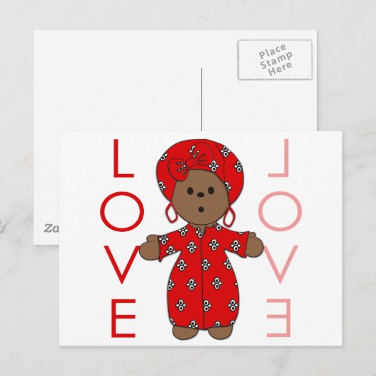 Liefde - Afrikaanse dollar Briefkaart (Voorkant / Achterkant)