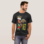 Liefde Afrikaanse Sulcata Tortoise Kerstmis Licht  T-shirt (Voorkant volledig)