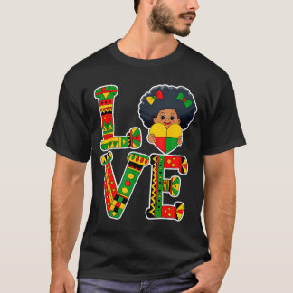 Liefde Afrikaanse Zwarte Geschiedenis Maand Sterke T-shirt