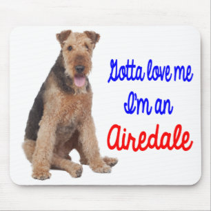 Liefde Airedale Terrier Puppie Hond Muismat