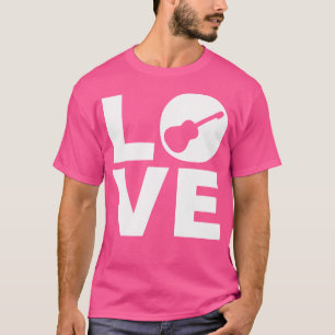 Liefde akoestische gitaar cadeau voor gitaristen t-shirt